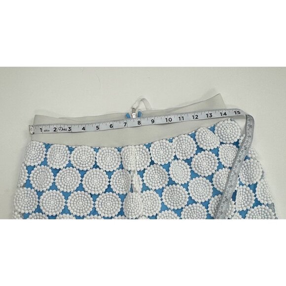 A-Tout- Age Size 8 Mollie Doily White & Blue Crochet Lace Skirt With side Zipper - Picture 9 of 10